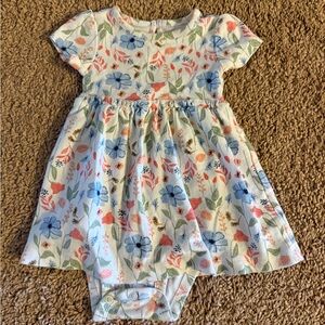 Carter's Blue and Orange Floral One Piece